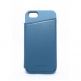 Plastic Wallet Case - поликарбонатов кейс с отделение за банкноти за iPhone 5S, iPhone 5 (син) thumbnail